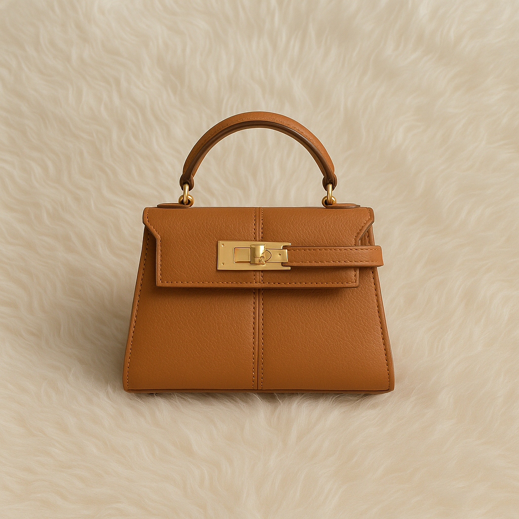 Bolso Elegancia Burdeos Cierre Dorado & Acabado de Lujo