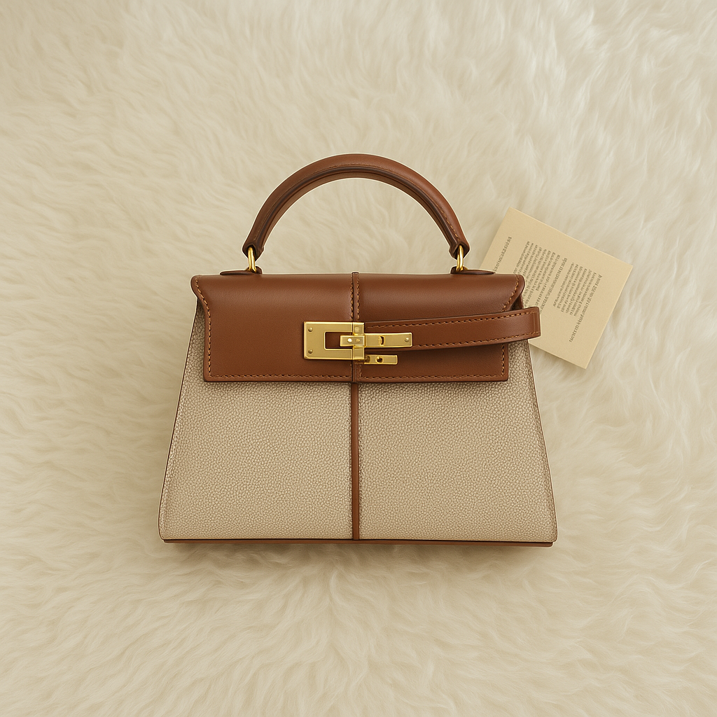 Bolso Elegancia Burdeos Cierre Dorado & Acabado de Lujo