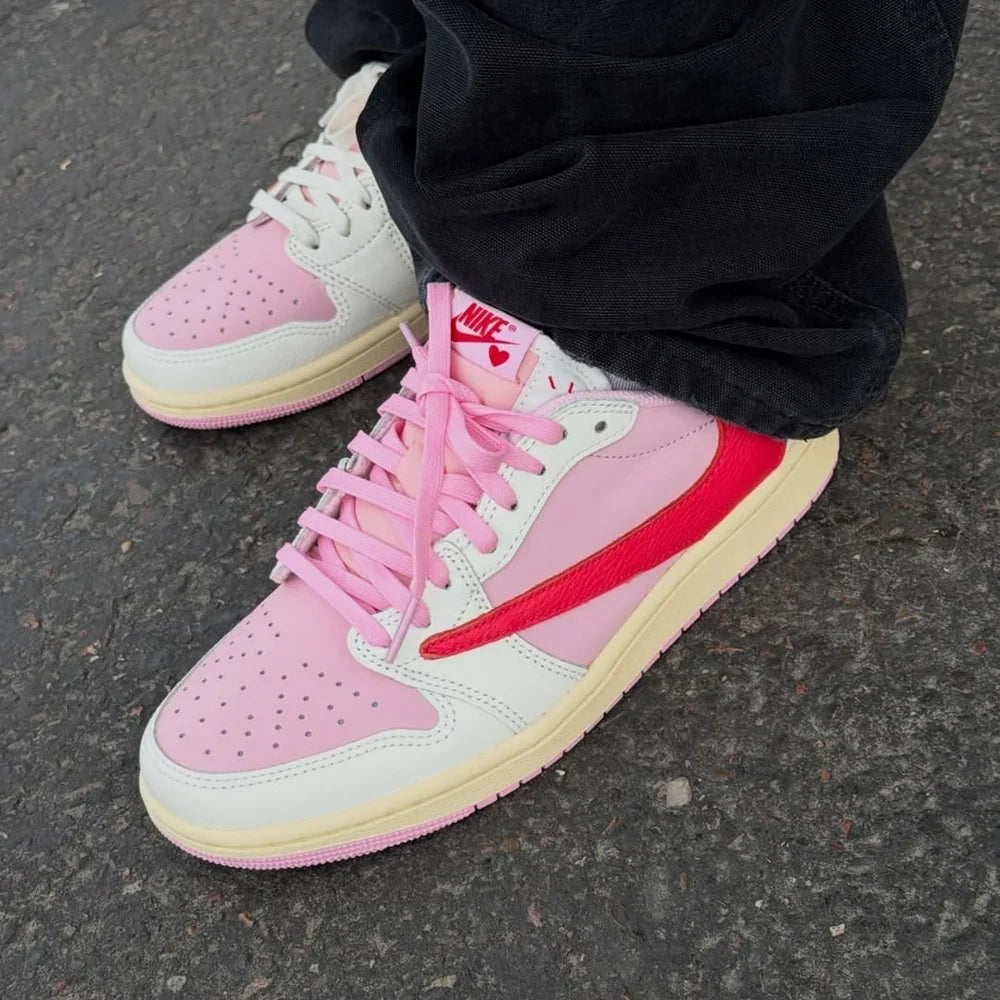 AJ1 Retro Low OG SP Travis Scott Sail Tropical Pink ¡Edición limitada!