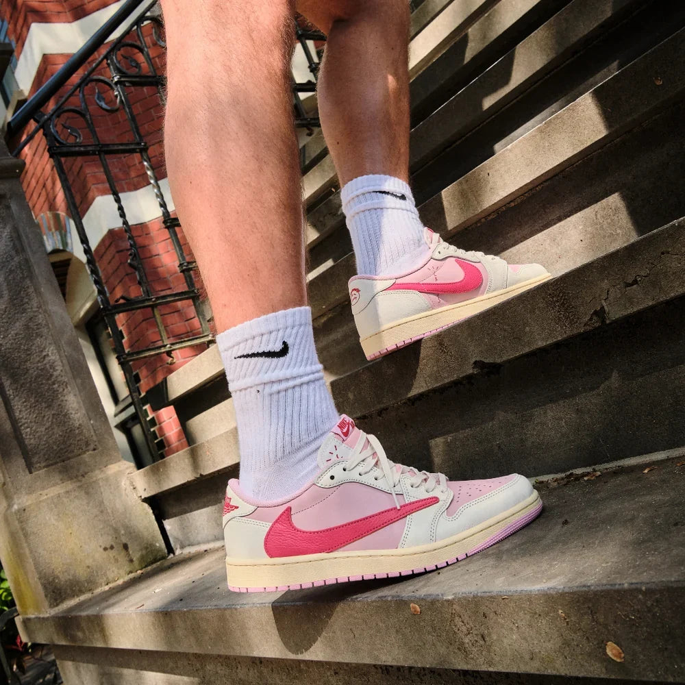 AJ1 Retro Low OG SP Travis Scott Sail Tropical Pink ¡Edición limitada!